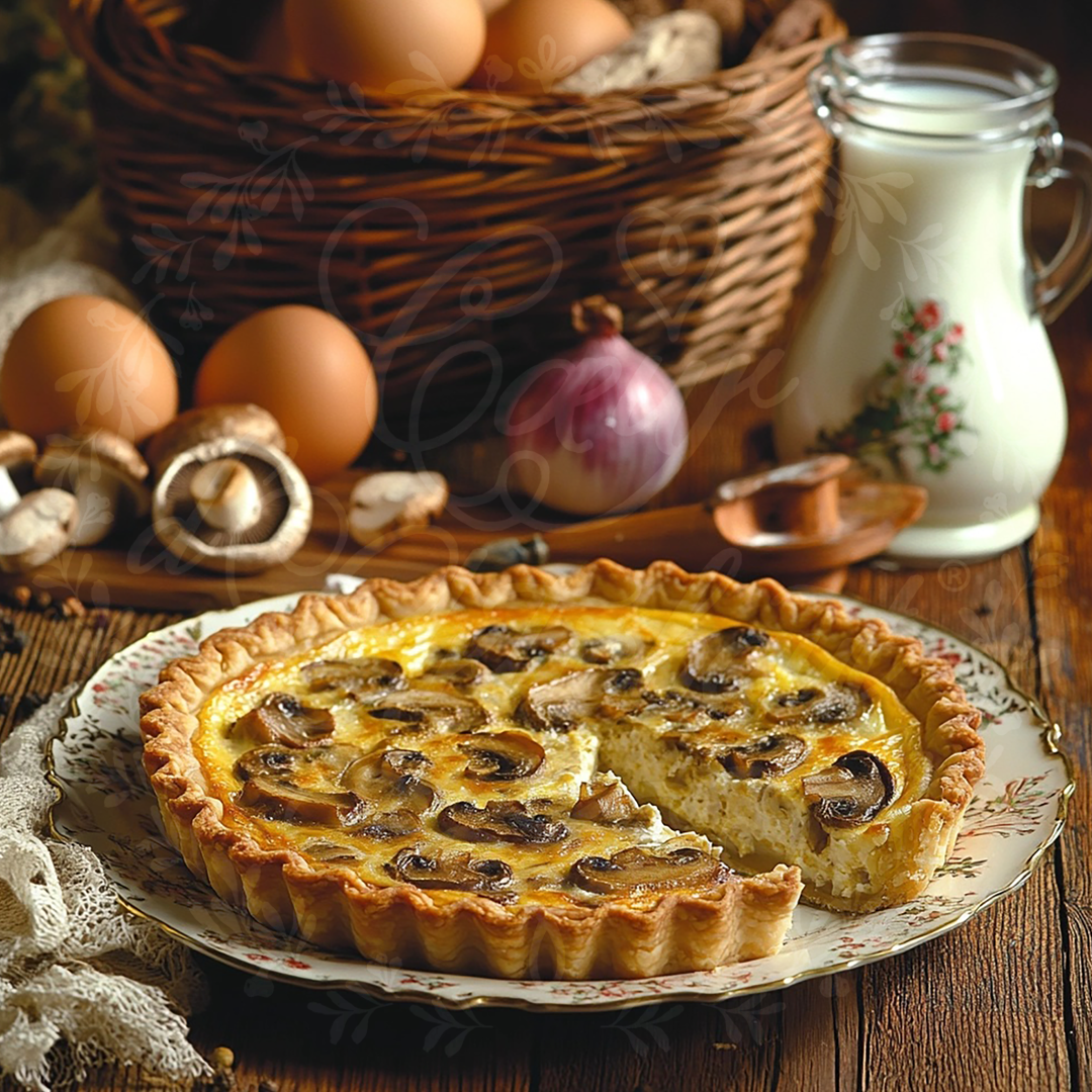 "Quiche aux Champignons" - Quiche de Champiñones