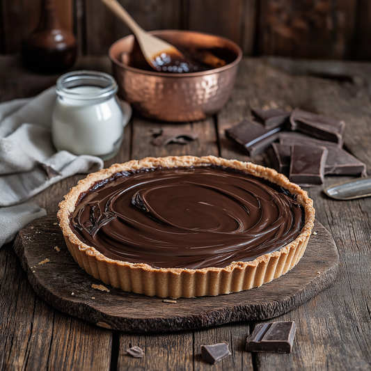 "Tarte au Chocolat et Caramel Beurre Salé" - Chocolate Cake with Caramel